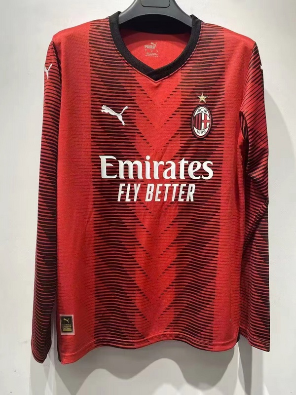 23-24 AC Milan home long sleeves